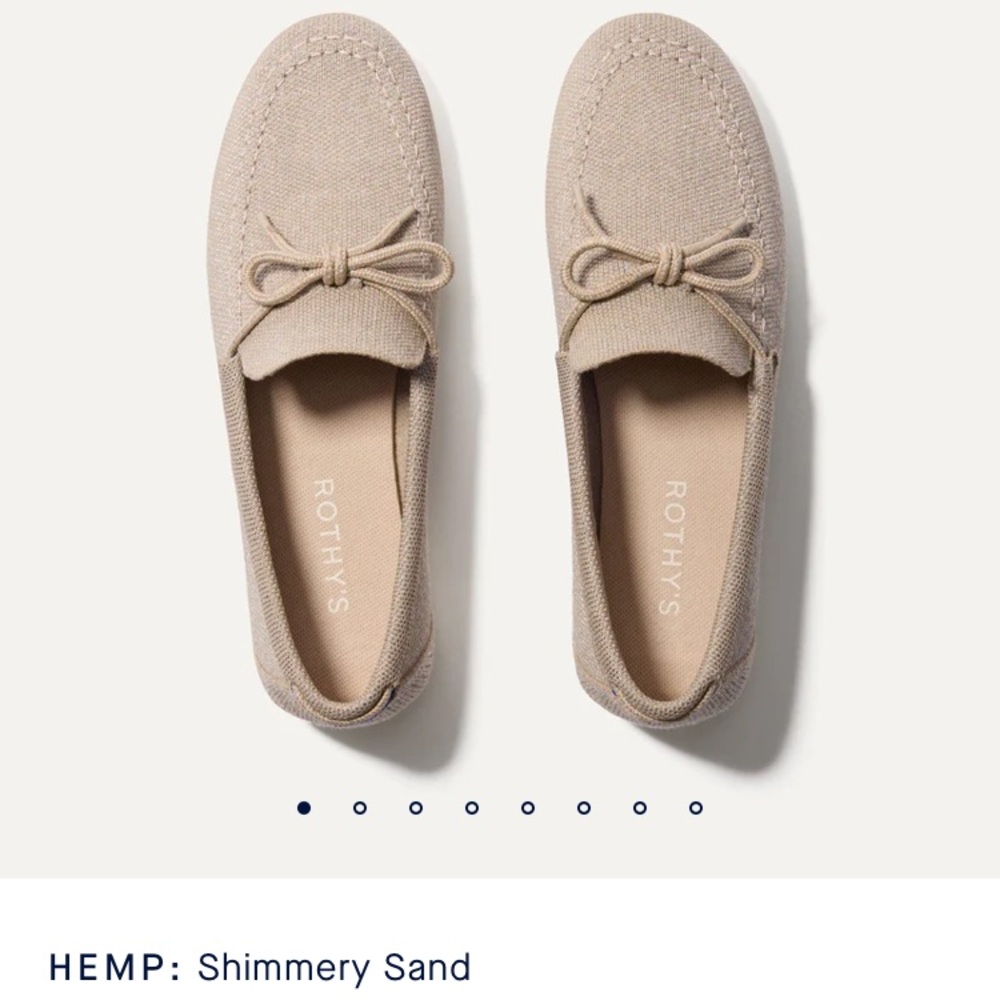 NEW IN BOX Rothy's Boat Shoe in Shimmery Sand